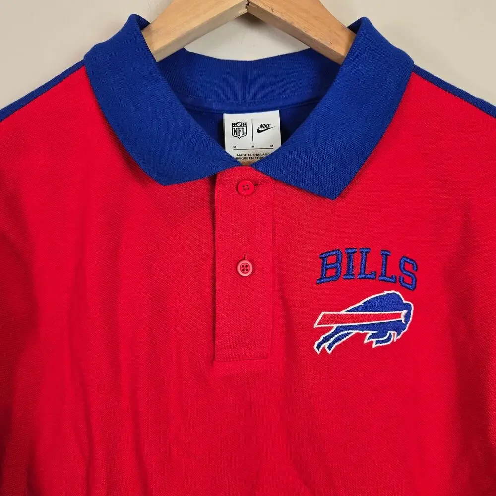 Buffalo Bills NFL Nike 2024 Blitz Pique Old Royal S.S. Polo Size M Mens Football